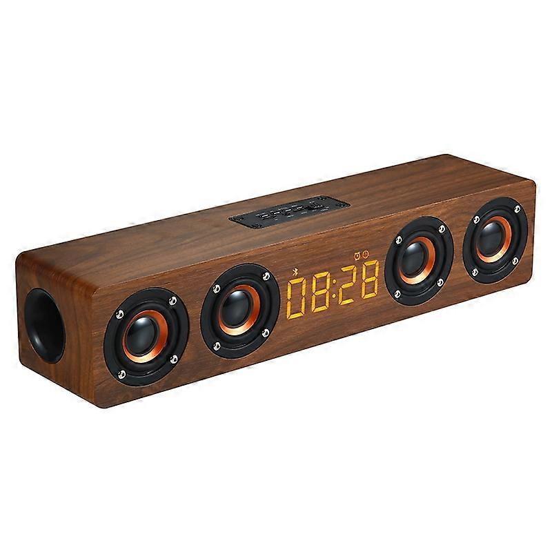 Wooden Clock Subwoofer Bluetooth Speaker