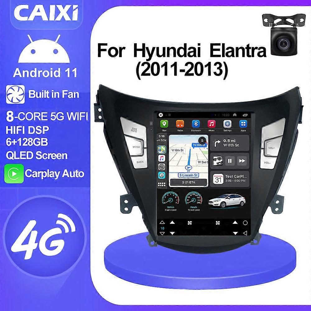 CAIXI Pro 4G 2 Din Android 11 Auto Autoradio Per Hyundai Elantra Avante I35 2011-2013 Multimedia Stereo GPS Carplay Tesla Style
