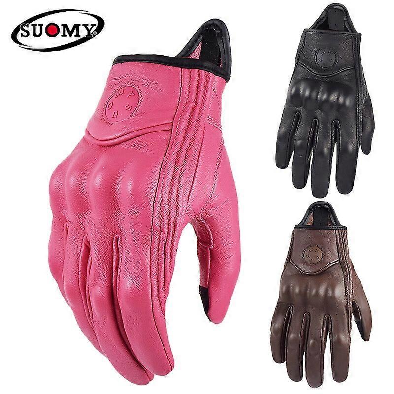 B:O:S Summer Motorcycle Gloves – Red, XL, Ventilated With Finger & Wrist Protectors