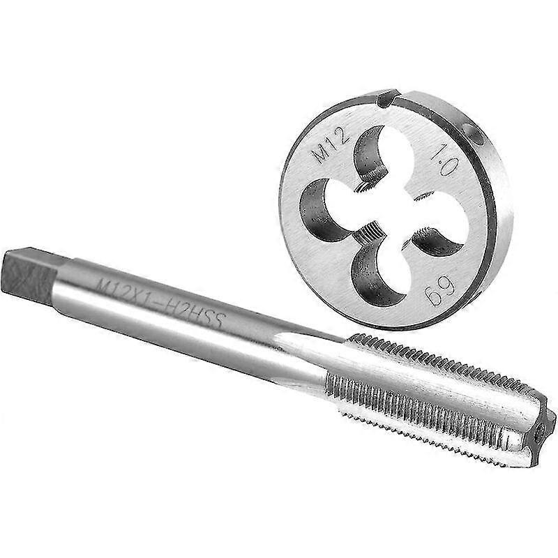 Set of taps and dies M12 X 1. M12 x 1.0 machine thread tap and right hand round die
