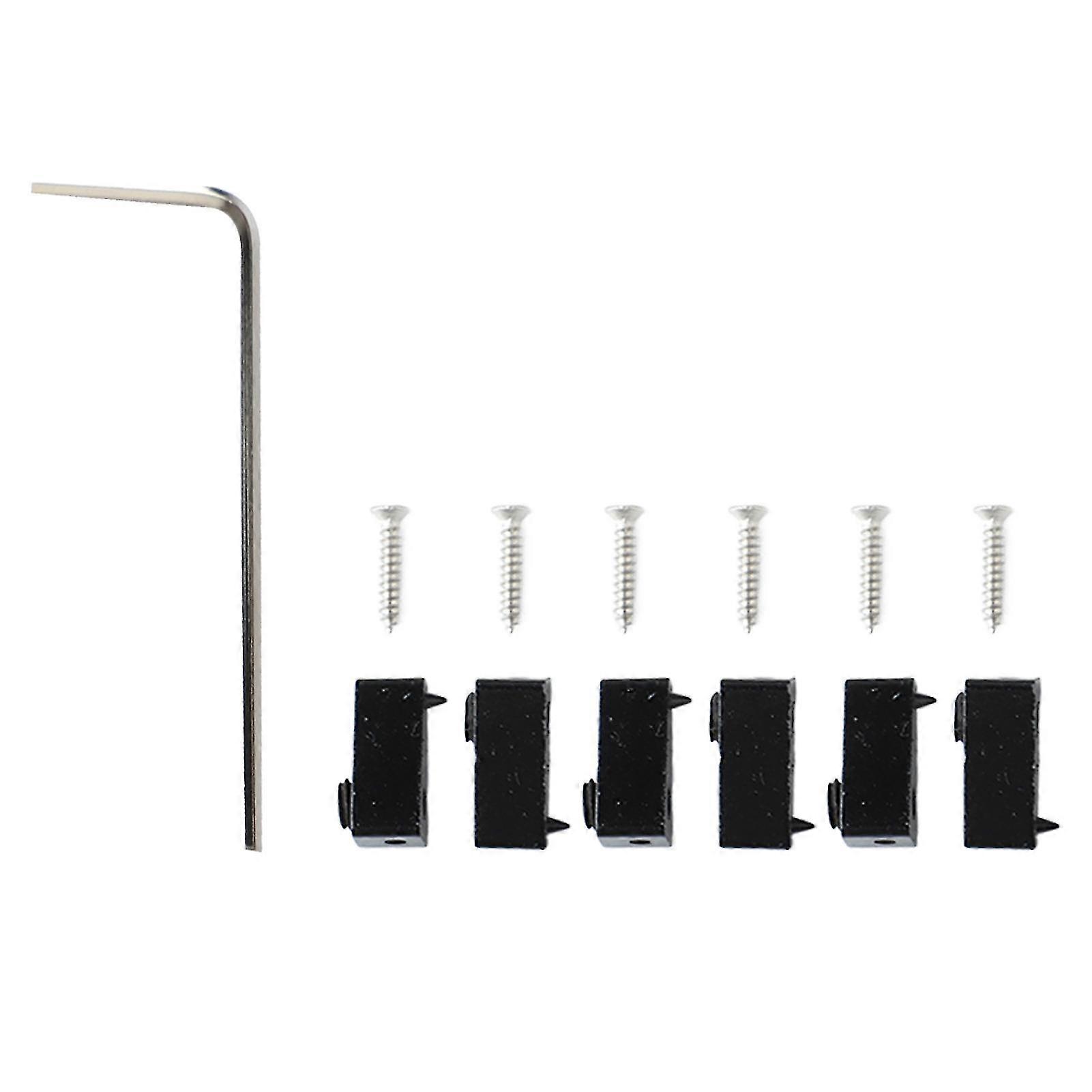 6 Pcs Guitar String Locking Nut Triangular Black Zinc Alloy Corrosion Resistance Headless Guitar String Lock