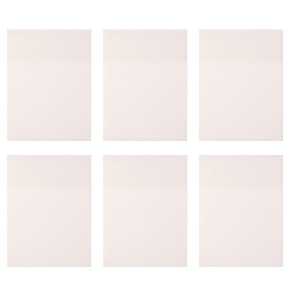 6pcs Transparent Sticky Memo Note Adhesive Note Pads Waterproof Memo Pad 50-Sheets/Pad