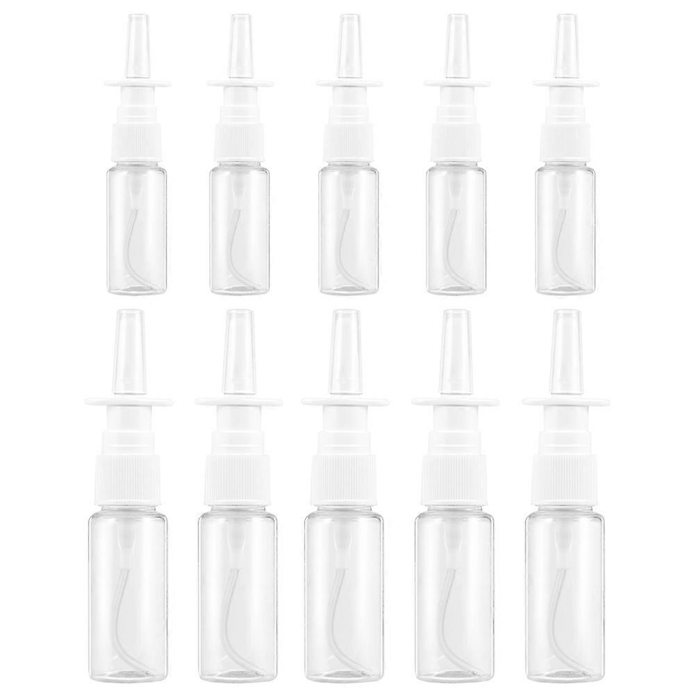 10pcs Transparent Nasal Spray Bottles Empty Sprayer Refillable Containers