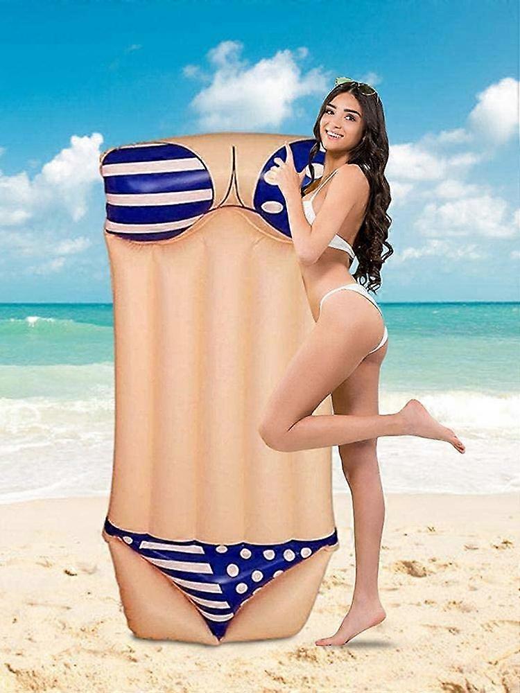 Uimatyyny Vesi Puhallettavat sängyn bikinit kelluva rivi kannettavat 180x80cm sängyt