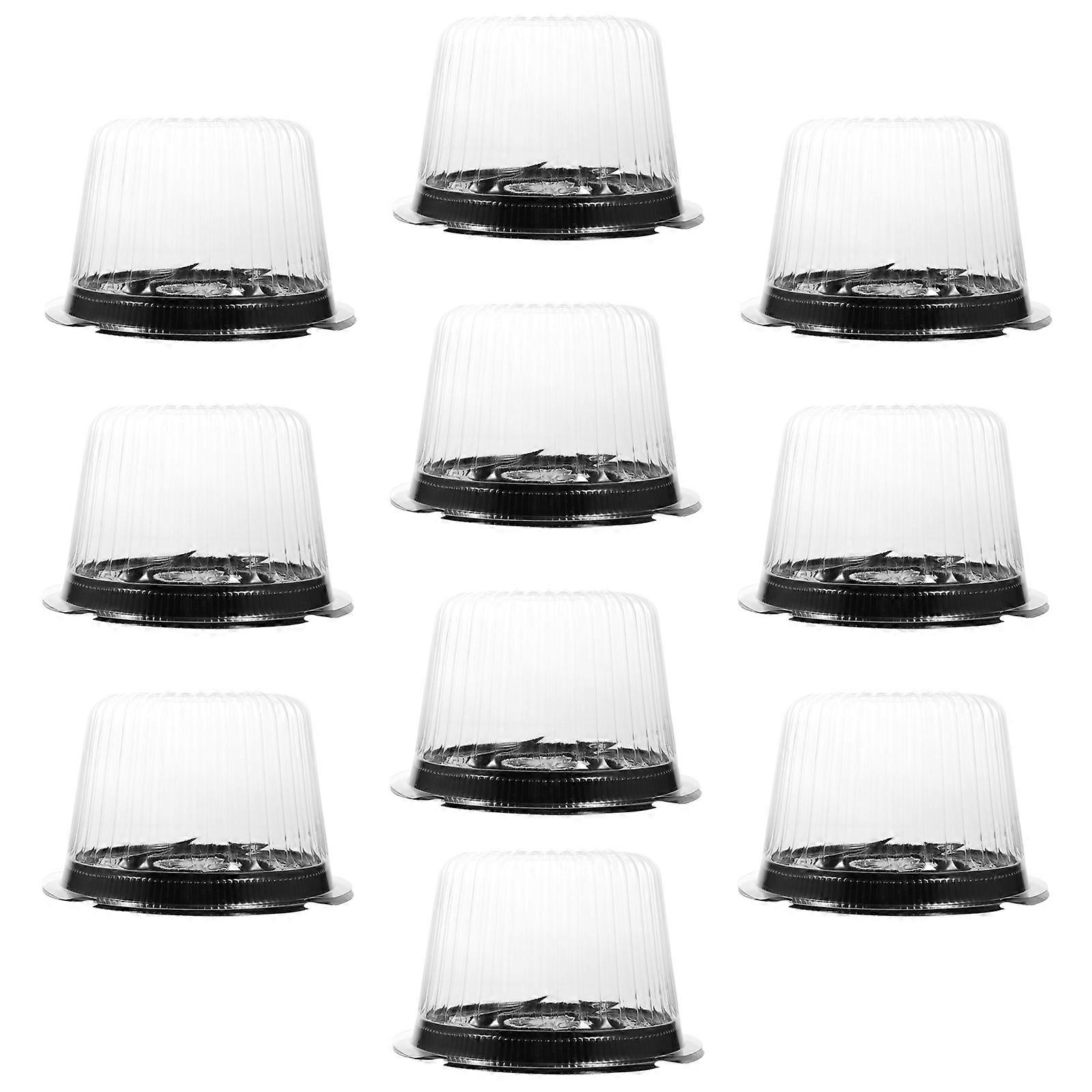 10 Pcs Cheese Cakes Mini Cupcake Container Plastic Cake Dome Cake Slice Container Cake Containers Lids