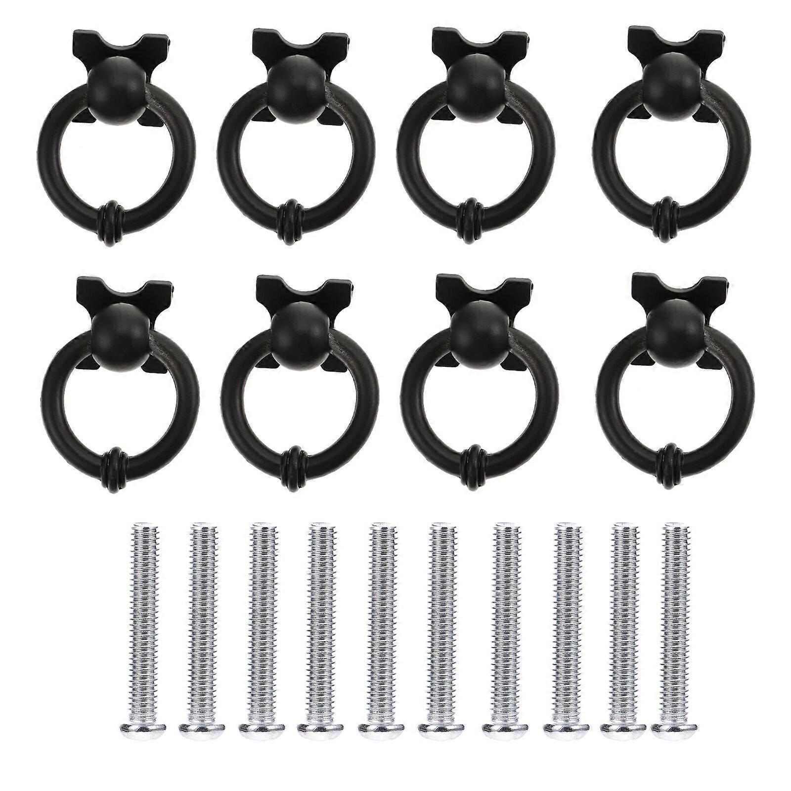 10 Pcs Barn Door Handle Rustic Cabinet Knob Cabinet Ring Knobs Wardrobe Handle
