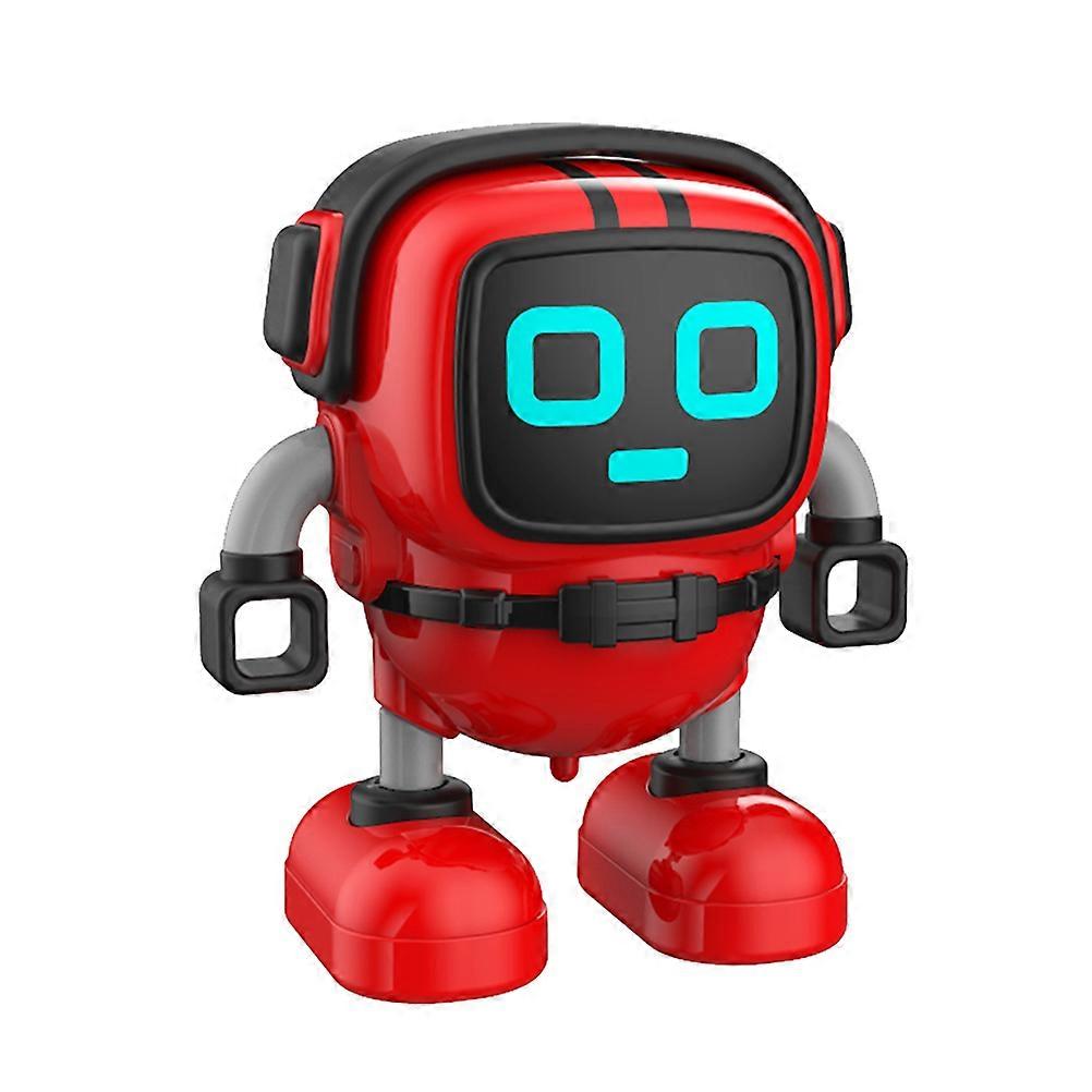 Robotspel för tidig utbildning, robotstridsgyro, dragbil i uppdragbar gyroleksak för barn, pojkar och flickor, presenter (röd)