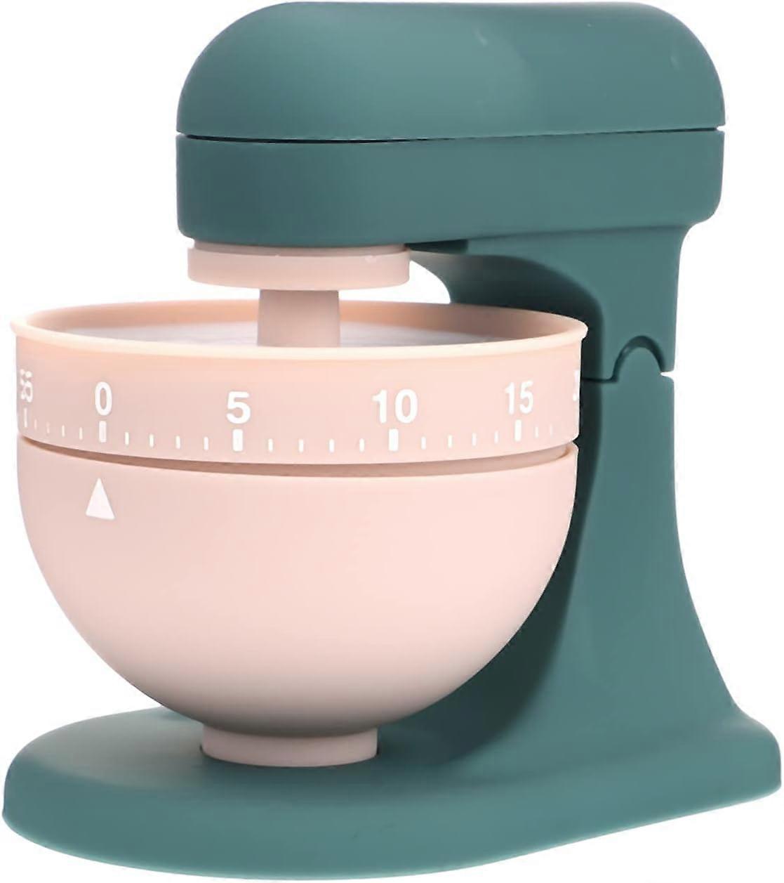 Hand Mixer Timer Egg Beater Mixing Kitchen Cooking Timer Clock Loud Alarm Counters Manual Timer For Baking Children1PcsGreen