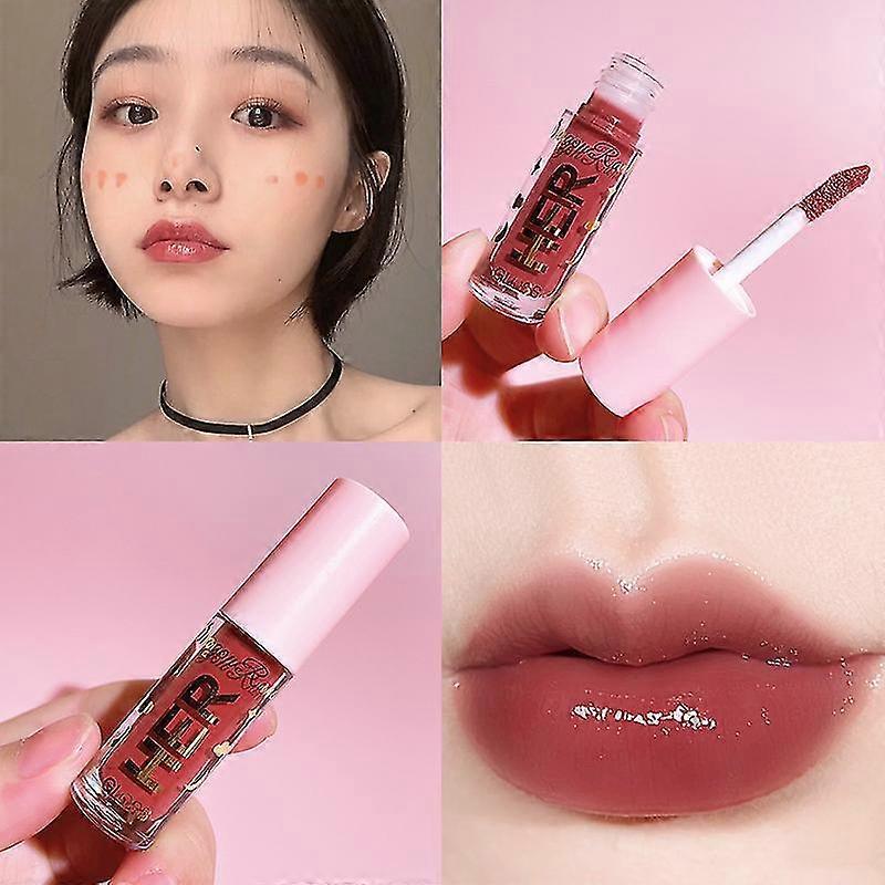 2pcs Lip Oil Set Lip Gloss Crystal Jelly Liquid Lipstick