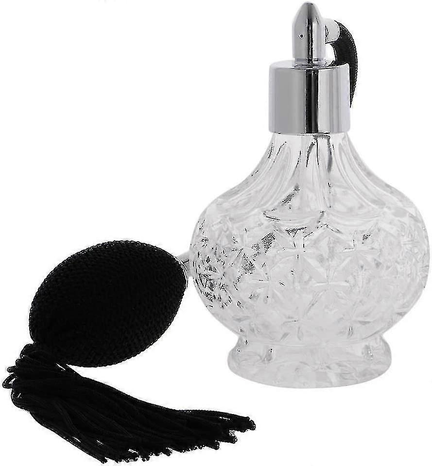 80mlヴィンテージガラス香水瓶 - 詰め替え可能な香水アトマイザースプレーボトル