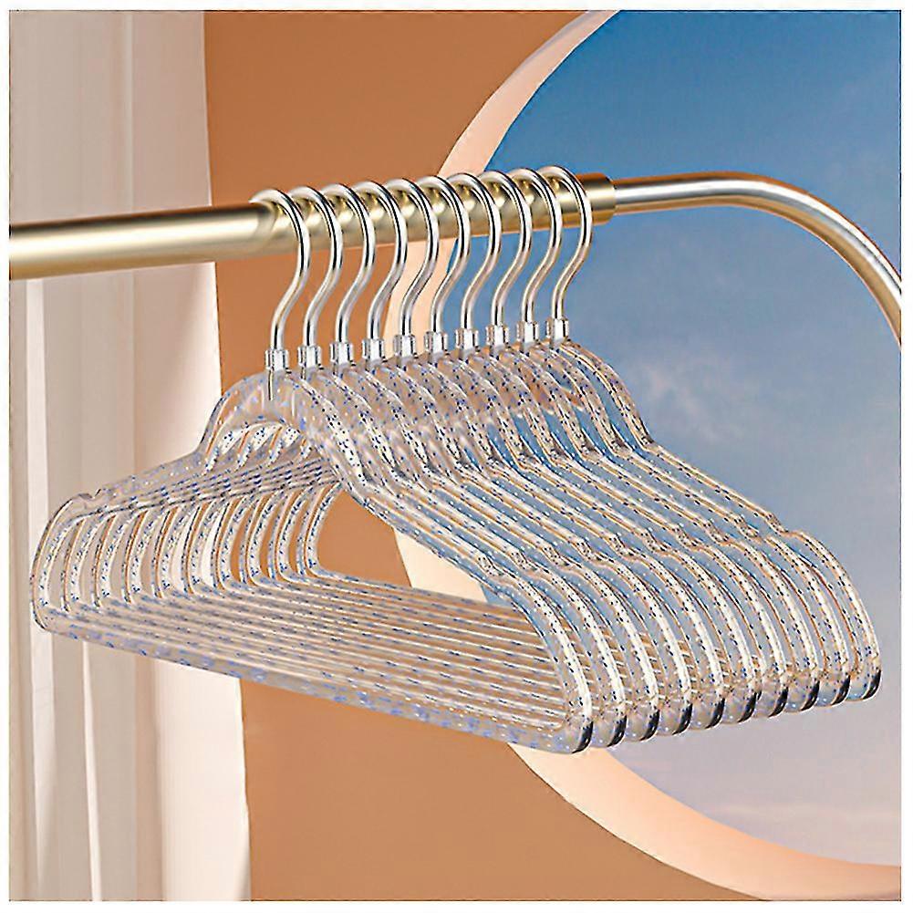 Clear Coat Hangers For Pants Shirts Non-slip Wet & Dry Dual Use Clothes Hanger