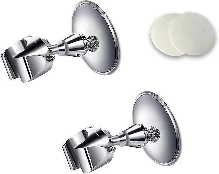 Shower Head Bracket Adjustable Handheld Shower Bracket Chrome Shower Wall Bracket Standard Shower Hose Handheld Fixed Wall Mount Powerful Suction Cup