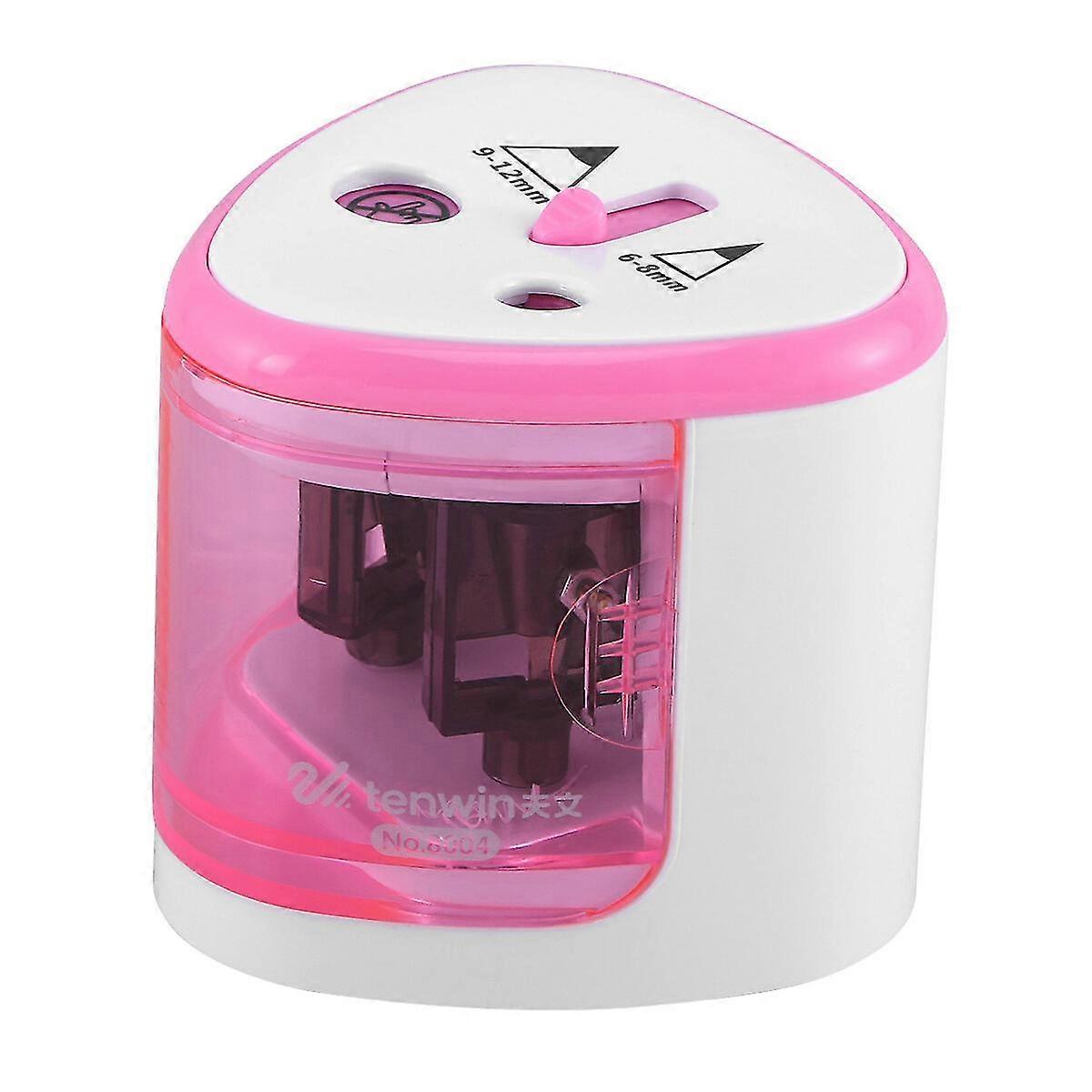 Electric Pencil Sharpener Dual Hole Automatic Pencil Sharpener For Students (random Color)
