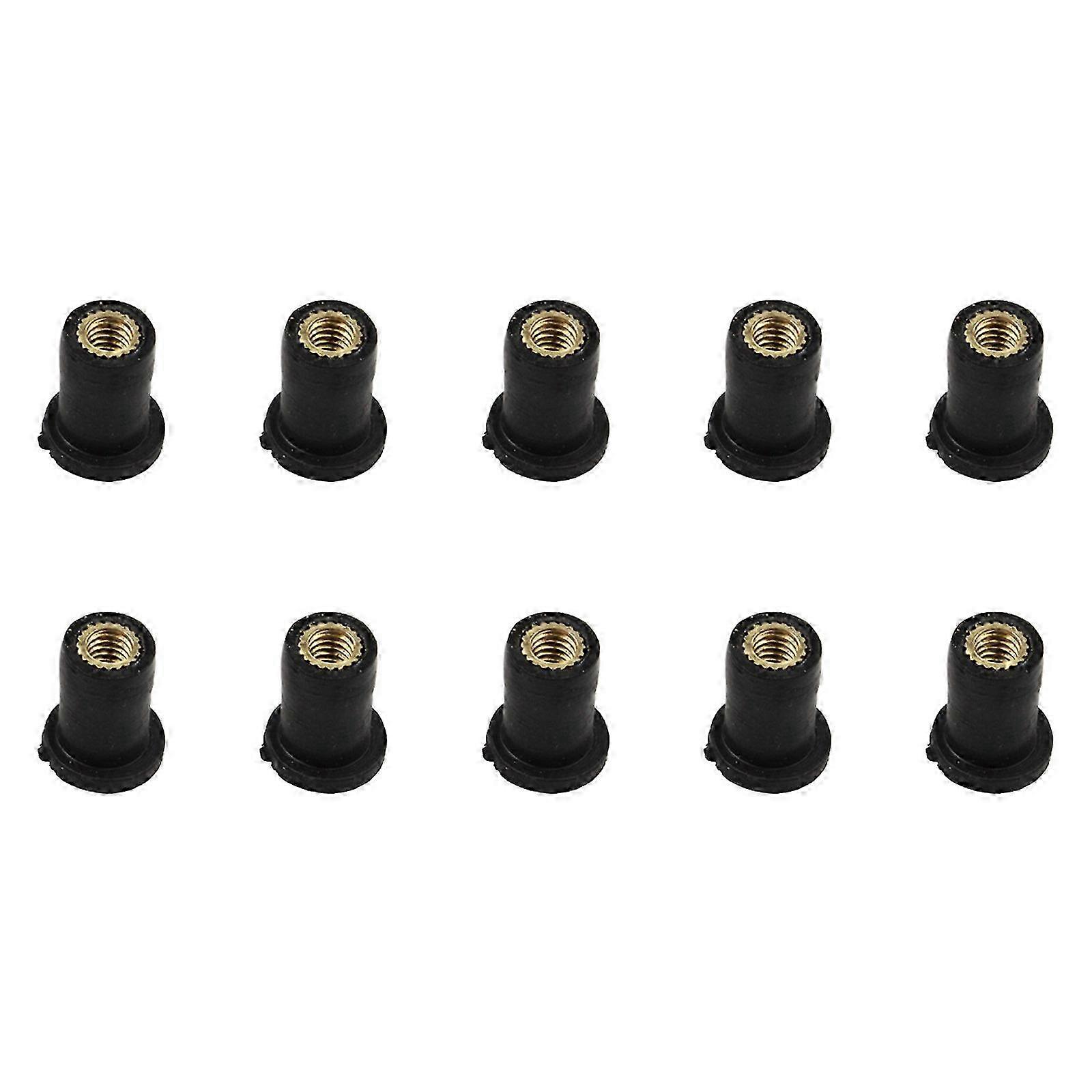 10Pcs M4/M5/M6 Rubber Well Nut Windscreen Fairing Bolt Kit for Motorcycle