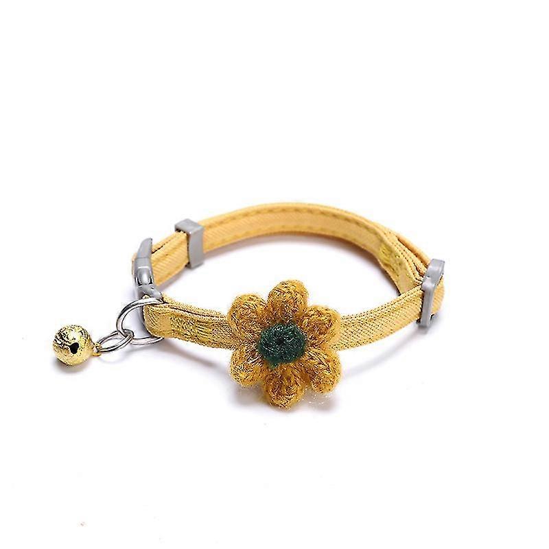 Cat Collars Pet Kitten Neck Decor Flowers Petals Detachable