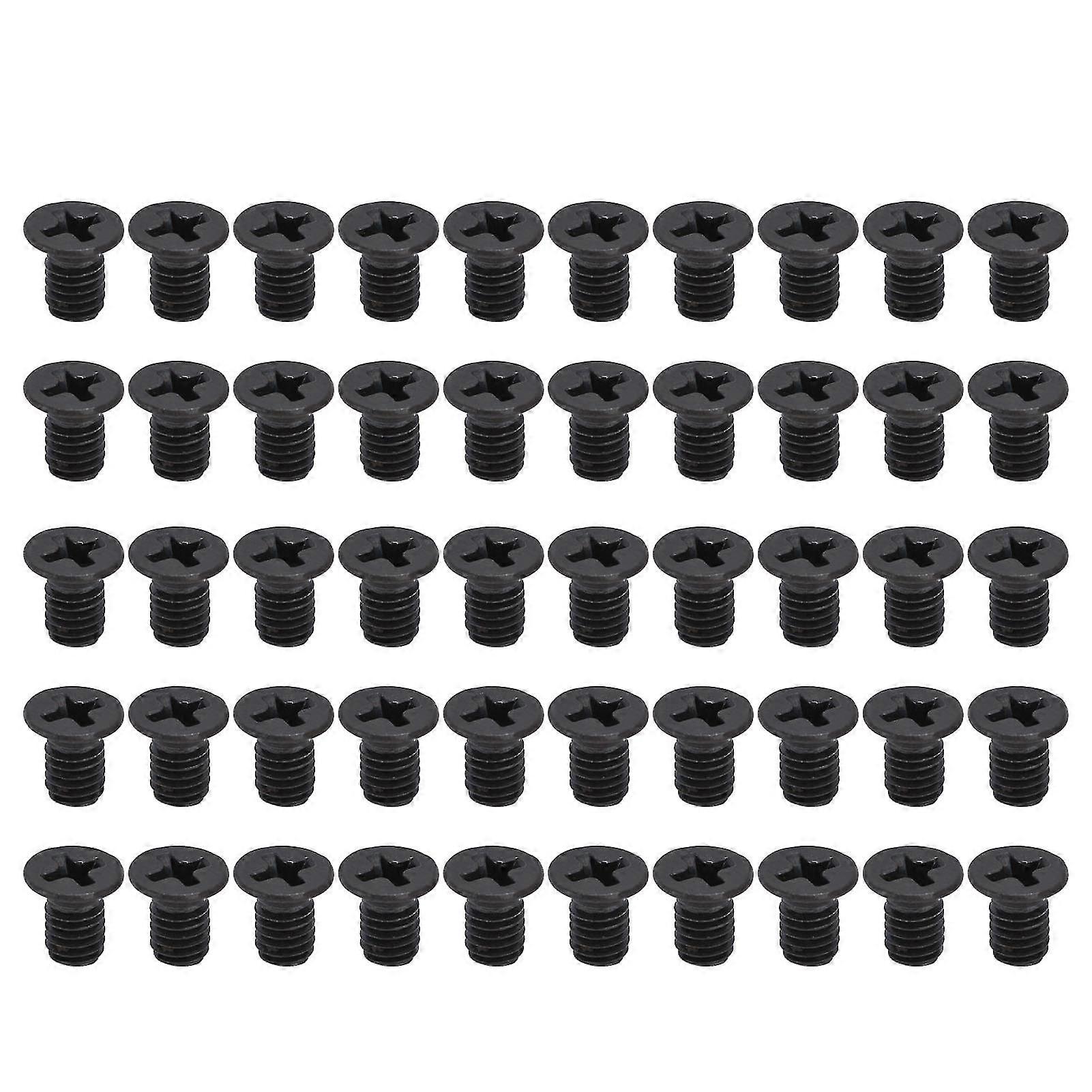 M3x5 Black alvanized Countersunk Cross Machine Screws Kit - 50pcs (DIN 965)
