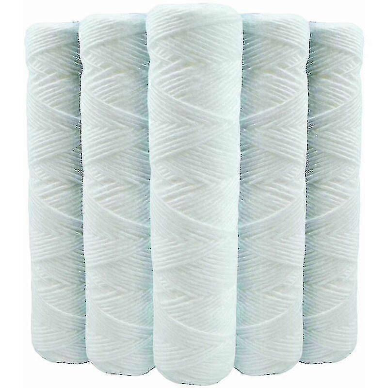 Set Of 5 Coiled Water Filter Cartridges Anti Sediment 9 Inches 3/4 - 5 Microns Compatible With 10 Inch Filters Made In France-kryc