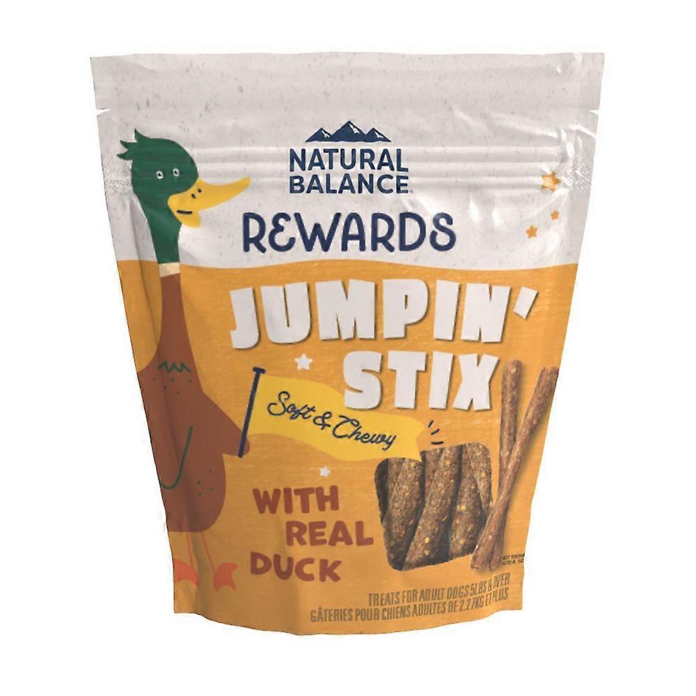 Natural Balance, 宠物食品奖励 Jumpin' Stix, 柔软多肉的狗粮,鸭肉,10 盎司