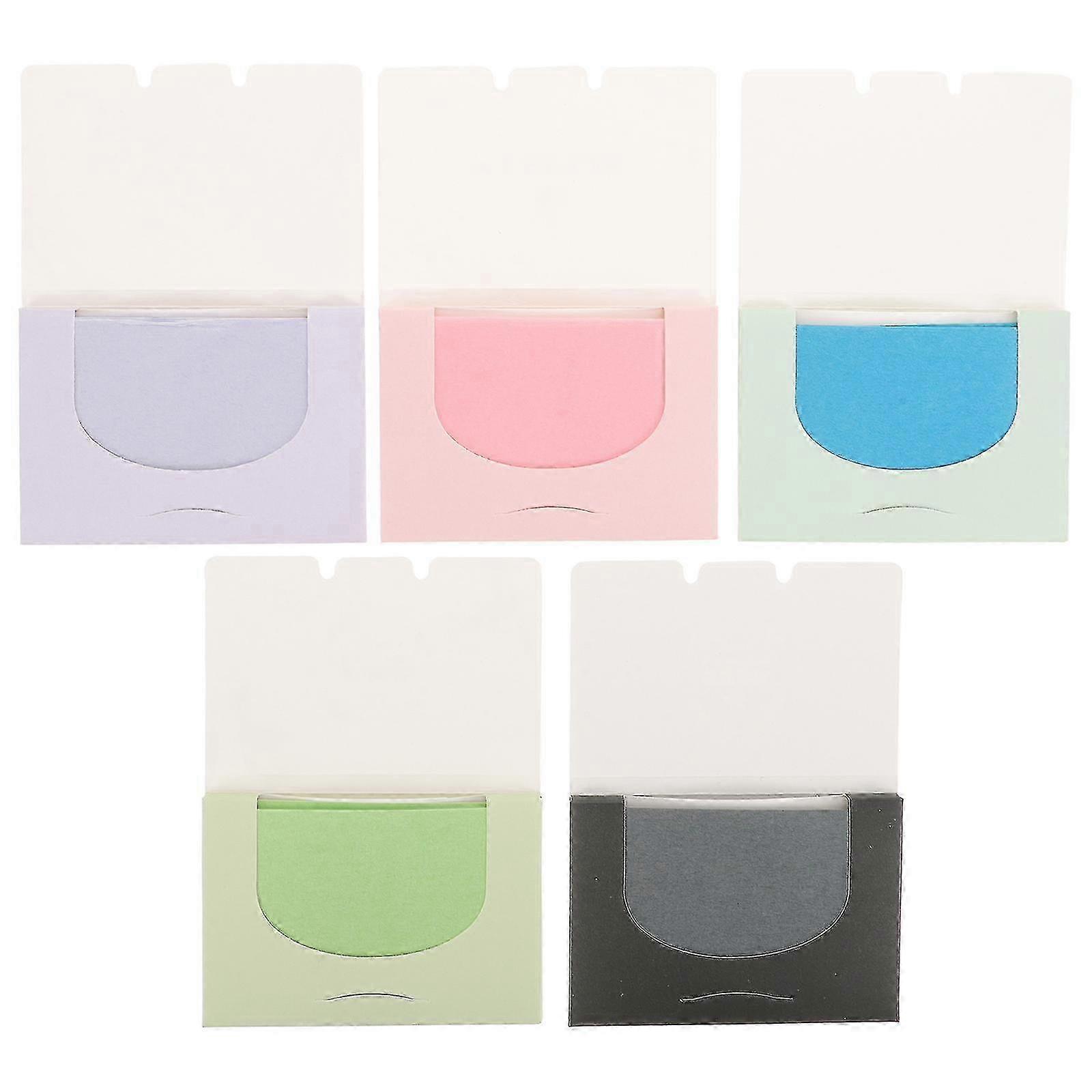 500 stycken ansiktsolja läskpapper (100 stycken linnerosa papper, 100 stycken lavendeldoftpapper, 100 stycken grönt tedoftpapper, 100 piec