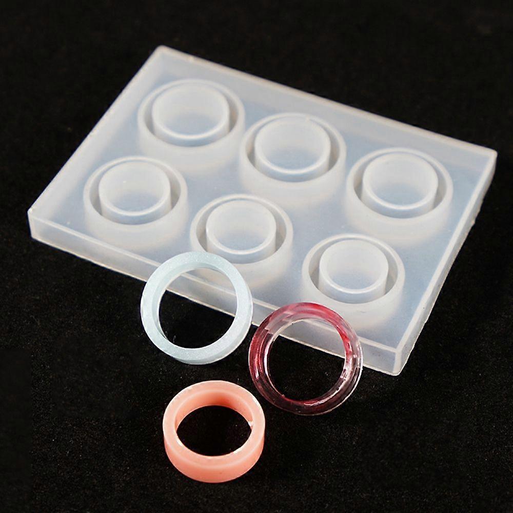Silicone Ring Molds Resin Casting Molds For UV Resin Epoxy Resin Jewelry Making White 83x59x8mm Inner Size: 18mm and 19mm