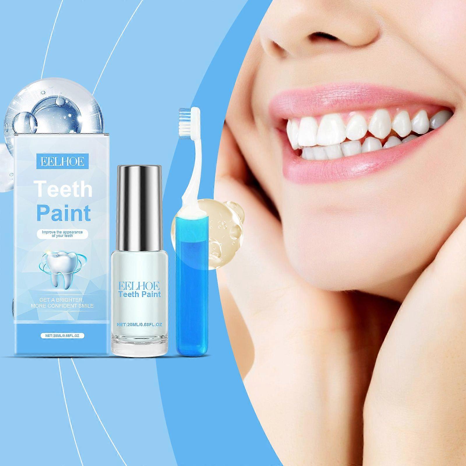 Teeth Paint, Tooth Paint, Instant Teeth Whitening Paint, with 1pcs Toothbrush, Gets You Instantly Whiter Teeth & Boost Confidence