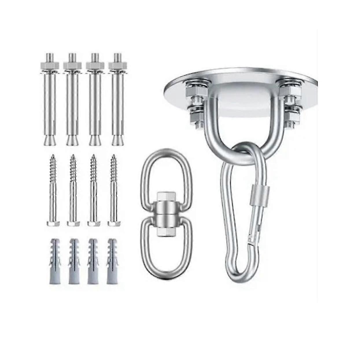 ステンレス鋼エアヨガ固定トレイハンギングチェアフック屋外ハンモック天井吊り下げトレイ固定B-YuJia