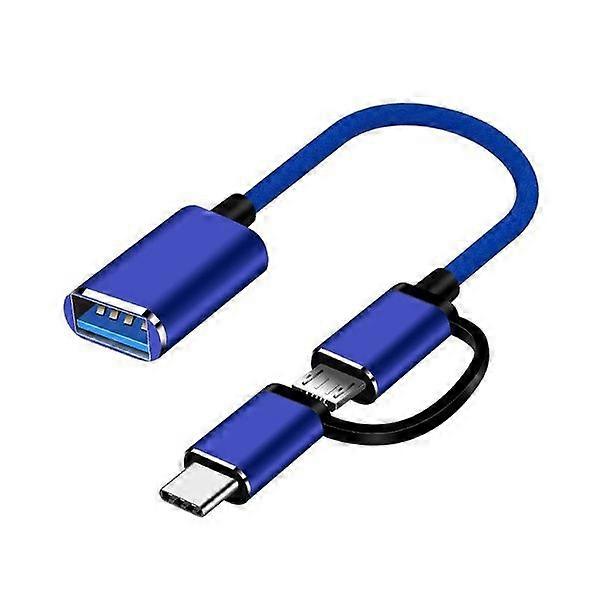 2 i 1 USB OTG-adapterkabel USB hunn til mikro USB mannlig adapter Micro USB OTG-adapter