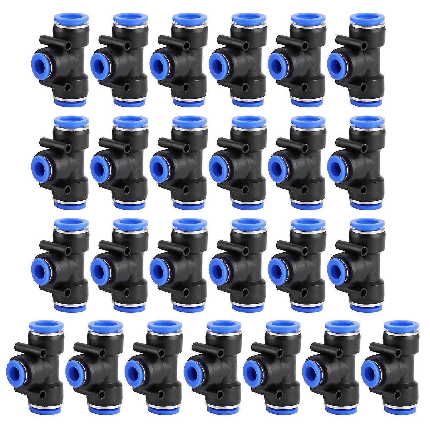 25Pcs Pipe Connector TShaped 3Way Variable Diameter PBT Plastic Hose Connector Fitting