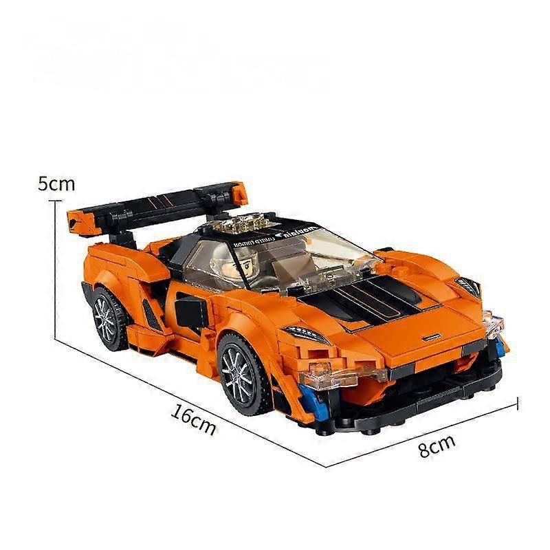 Lego children's building block car assembly model development intelligence racing DIY boy toy (McKellen Senna 666028)