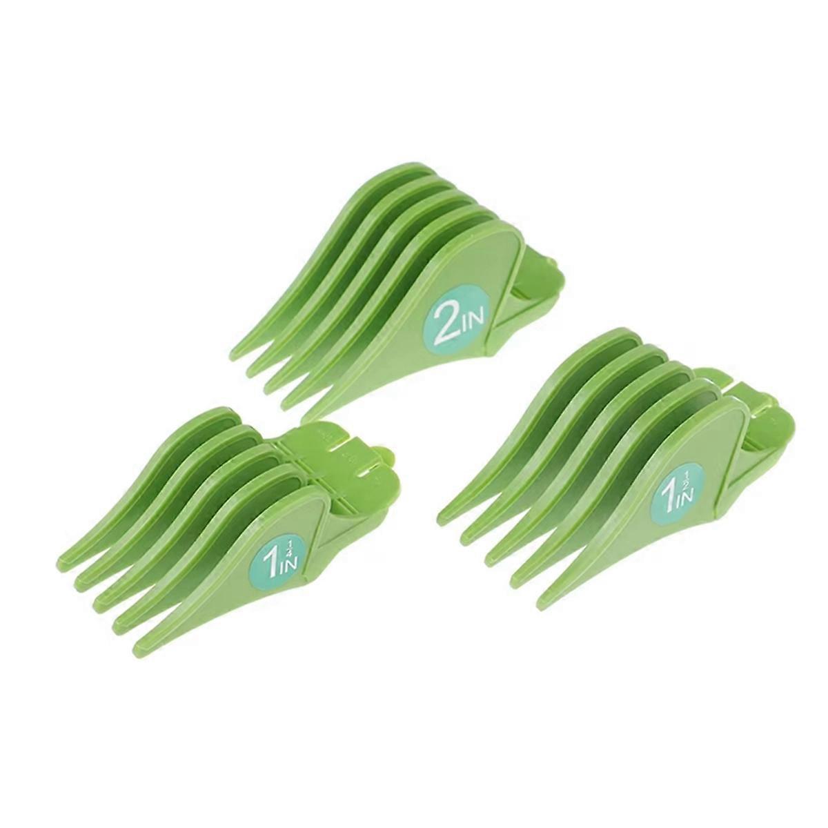 3PCS Professional Clipper Large Size Limit Comb Trimmer Cutting Guide Clipper Attachment Accessories Size 32/38/51mm,B
