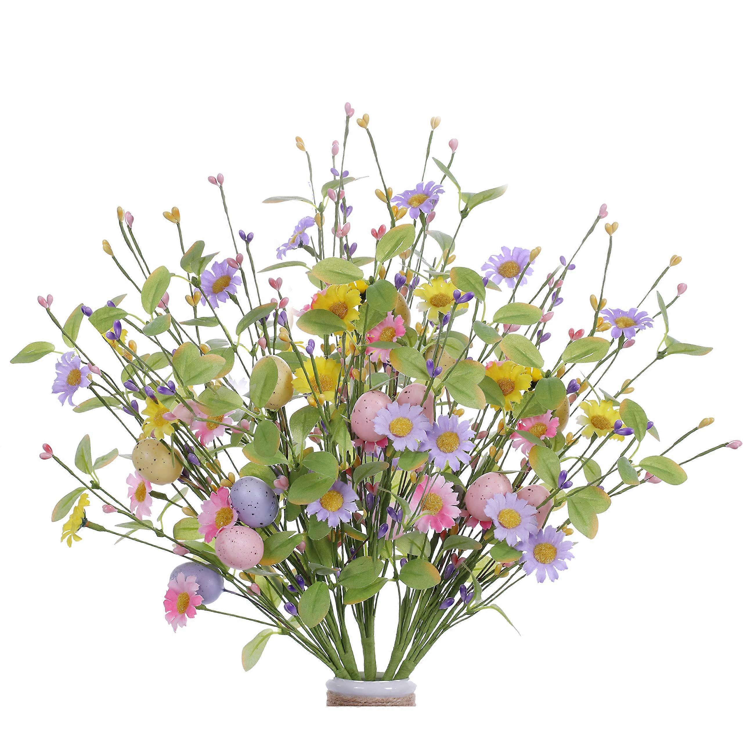6 17 inch artificial Easter flower branches for spring decorations