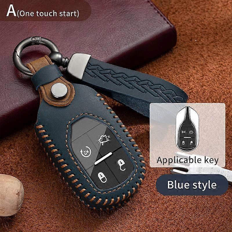 Leather Car Remote Key Case Cover Shell for Maserati Levante Ghibli Quattroporte GT Granturism GranCabrio Protector Key Holder