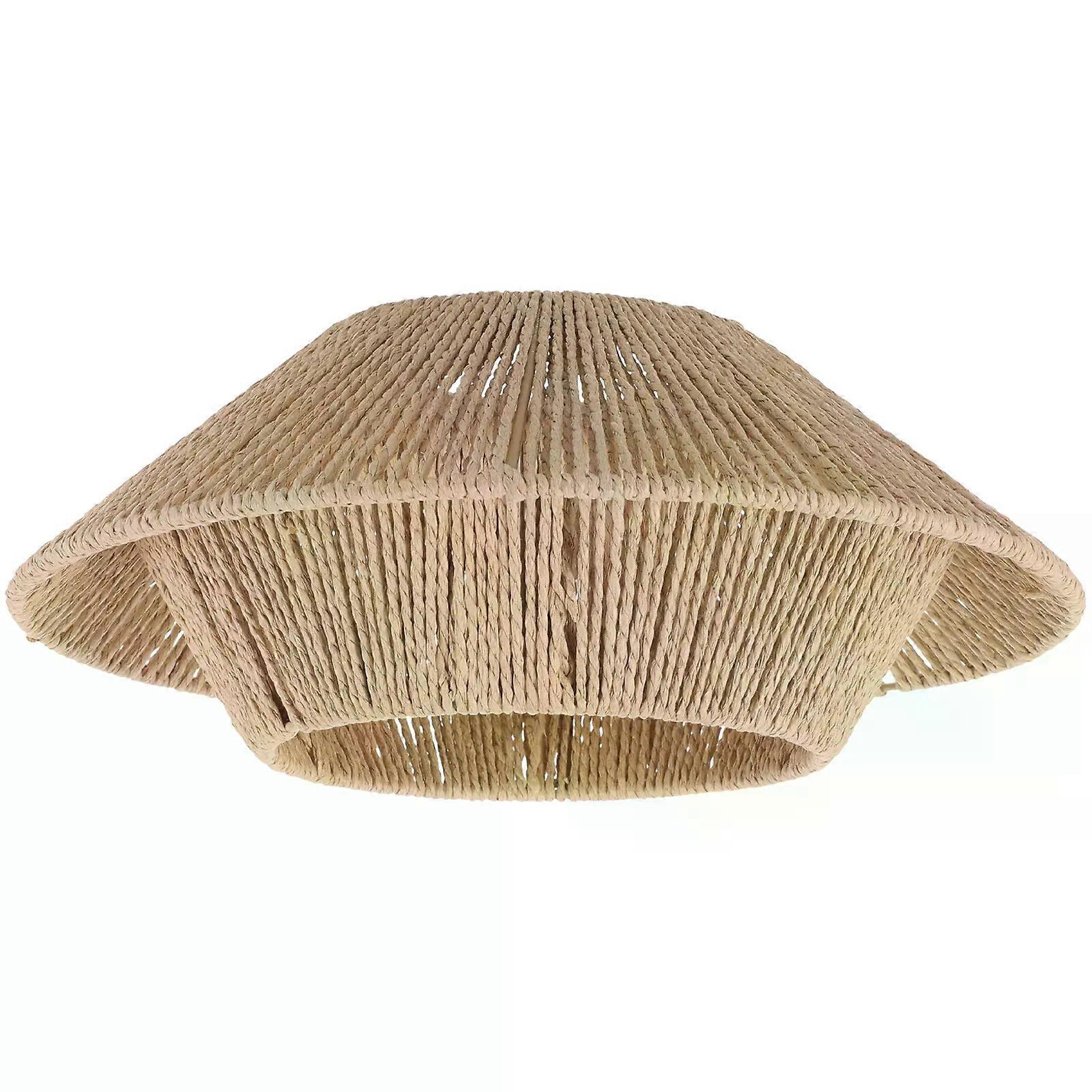 Ceiling Light Shade E27 Socket Indoor Light Simulated Rattan Lamp Shade