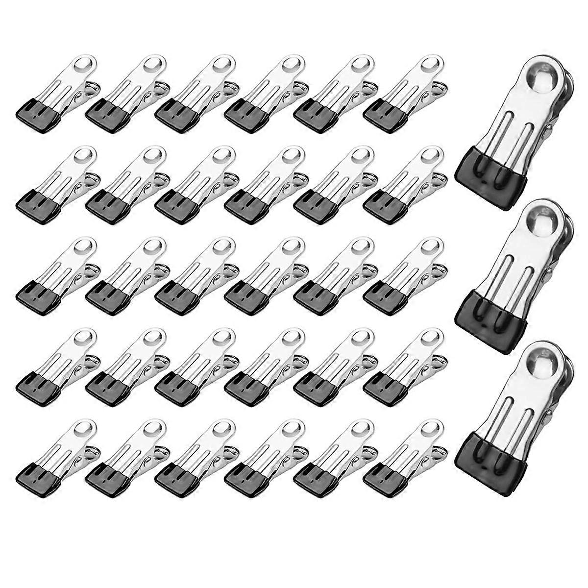 60Pcs Pool Cover Clips for Steel Wall Pools, Stainless Steel Pool Cover Clamps, Clothespin Hanger C