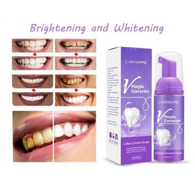 1st V34 Tandrengöring Mousse Tandkräm Rengöring Cigarett Fläck Vit Reparation Tandplack Fräsch andedräkt