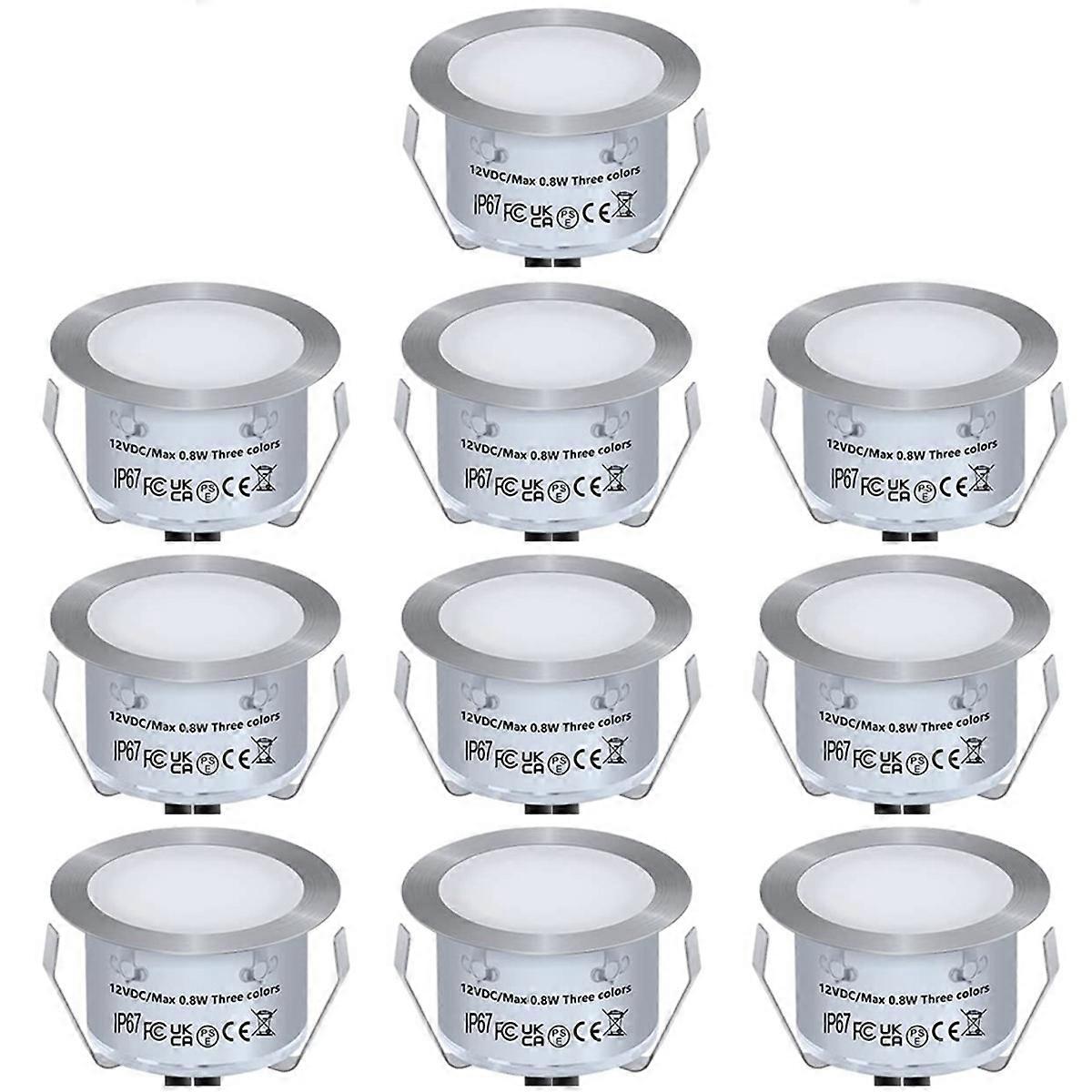 Telecomando φ42mm, confezione da 10 Illuminazione Deck IP67 Impermeabile, 12V Bassa Tensione Illuminazione Paesaggistica A LED Per Esterni A Terra Per Cortile