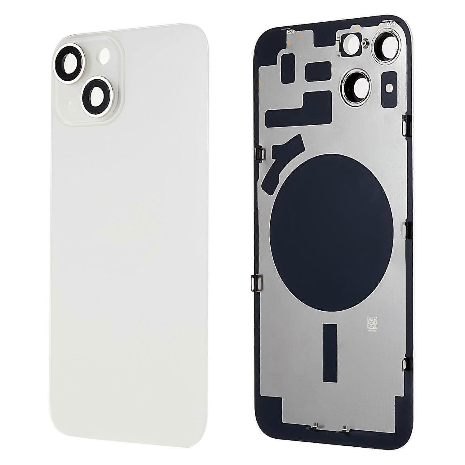 For iPhone 14 Battery Housing with Bracket+Camera Lens Cover+Magnetic Ring Replacement Part