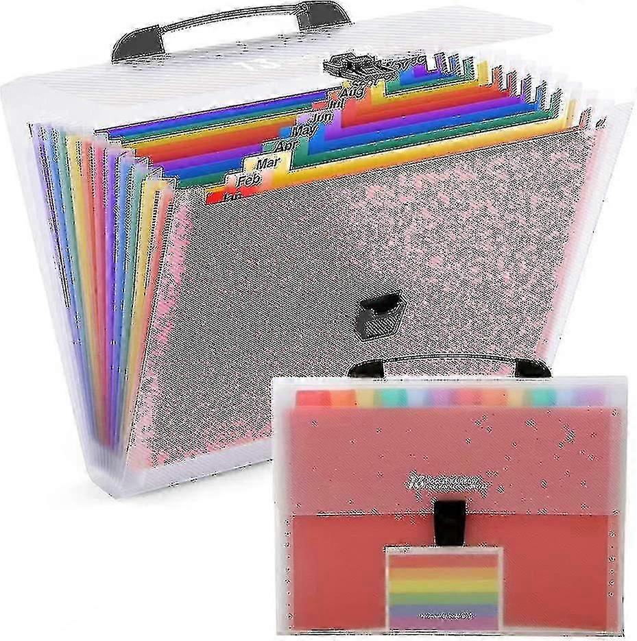 Expandable File Folder Accordion File Package Folder Store Test Papers Various Documents Contracts Cards Coupons Documents Etc.(327x265x30mm)