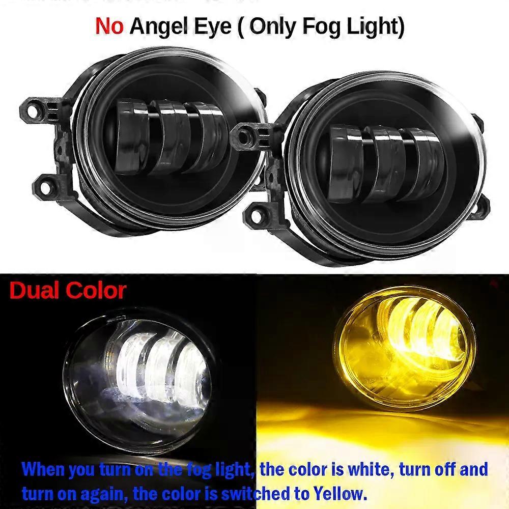 Exquisite 2 X LED Fog Light Assembly Car Front Bumper Angel Eye Fog Daytime Running Lamp DRL 30W 6000LM For Toyota Aygo (_B1_) 2005-2014