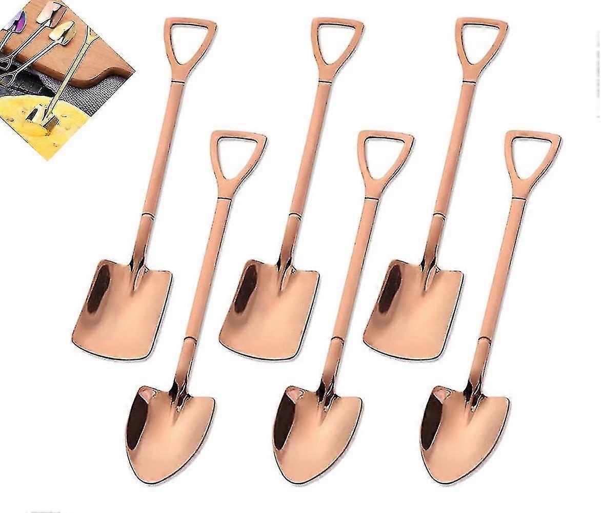 ملعقة لاتيه قهوة من الفولاذ المقاوم للصدأ، ملعقة صغيرة، ملعقة آيس كريم، ملعقة حلوى، ملعقة خلط على شكل مجرفة