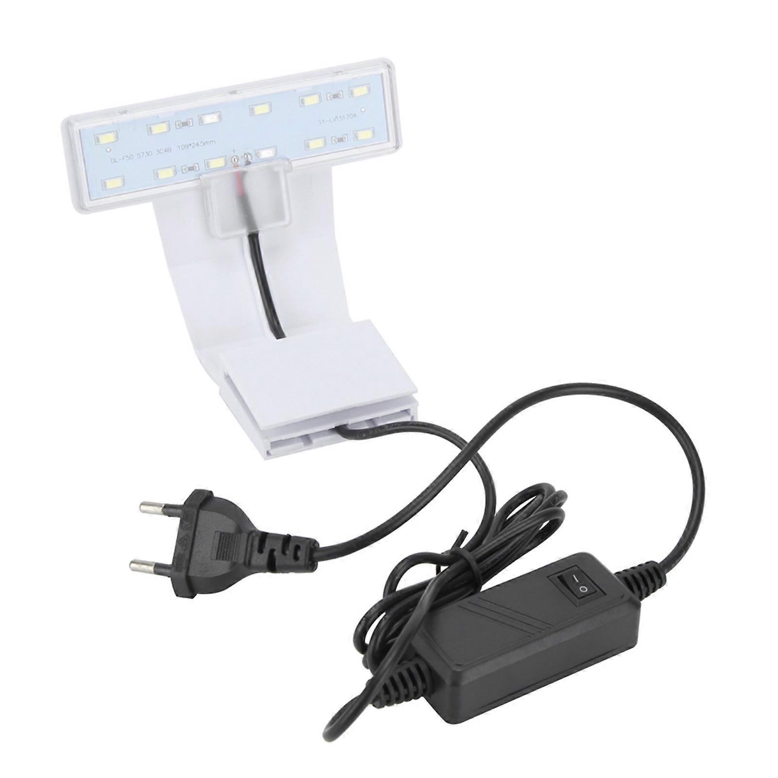 5W Aquarium LED Water Plants Light Fish Tank Efficient Energy-saving Clip-On Lighting Lamp EU Plug 100-220V