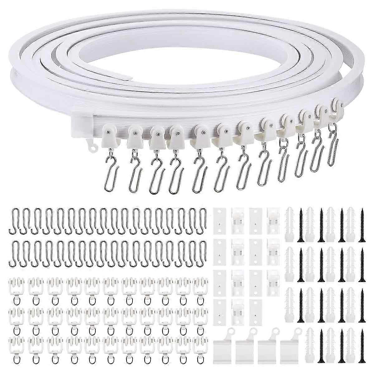 Durable High-Quality Material Curtain Track, Supports Multi-Usage for Home and Office, Easy Installation Ensures Hassle-Free Setup, Adjustable Length