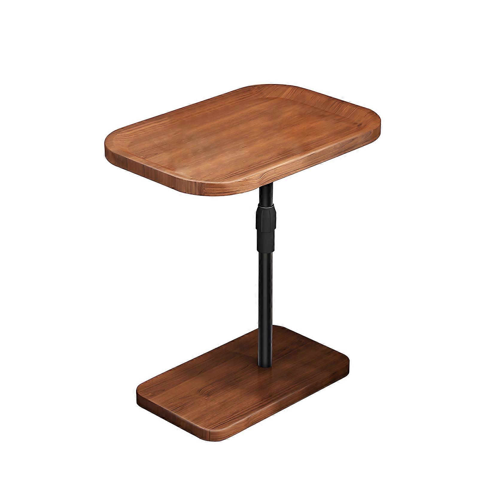 Large Storage End Table with Side Bag, Sturdy Artificial Board Sofa Bedside Table