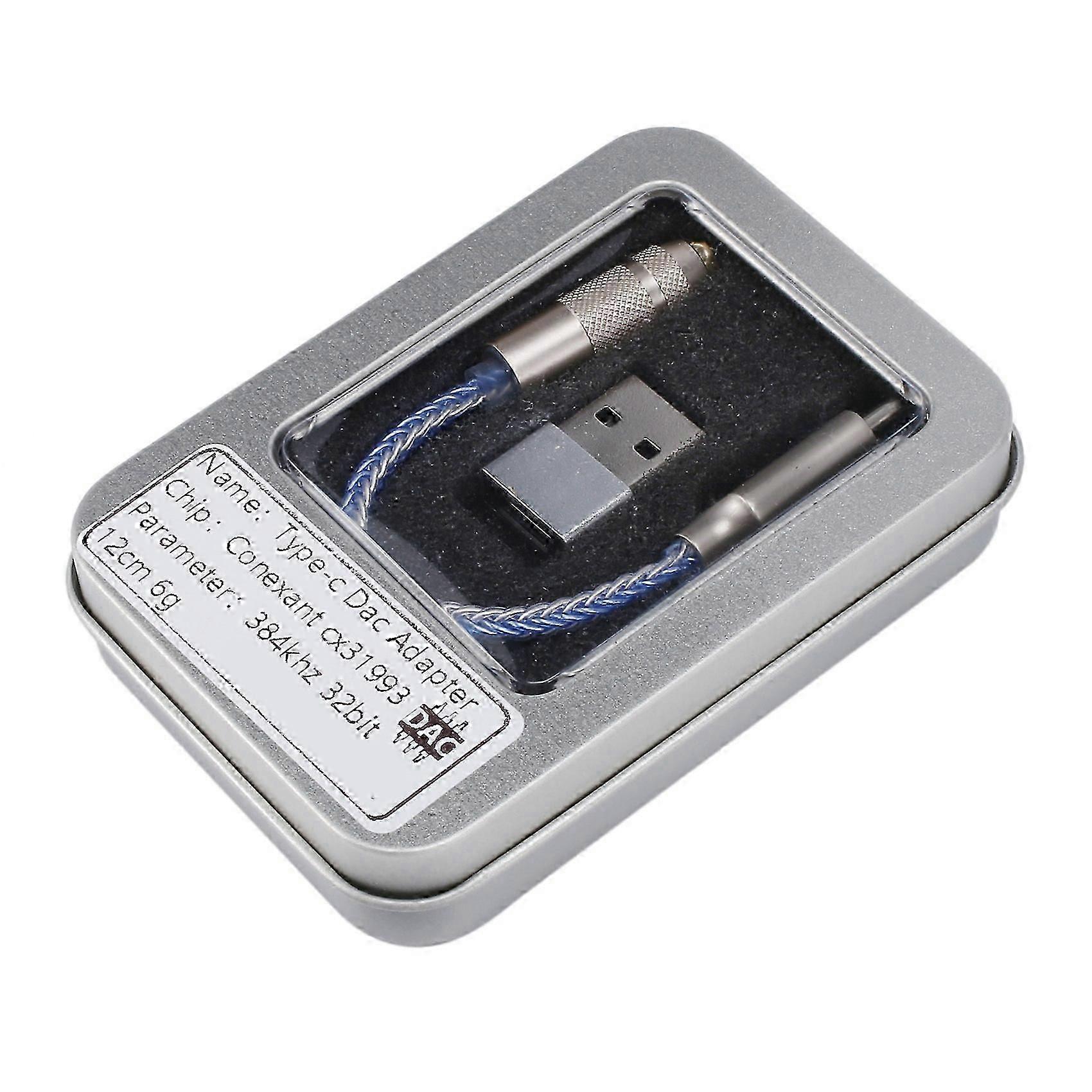 CX31993 USB Typ C DAC Kopfhörerverstärker mit 3,5 mm Ausgang SNR Dekodierung DAC Audio Dekodierungskabel für Android MacBook JS