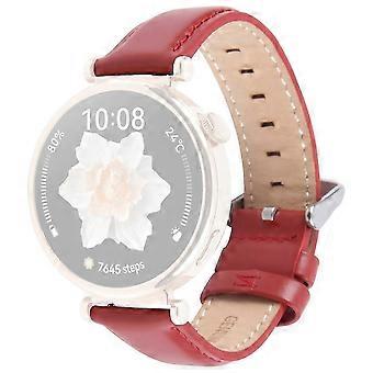 Garmin Lily 2 Smartwatch met echte 14 mm lederen polsband van rundleer - bruin bamboe ontwerp