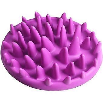 Anti-engulfing Pet Bowl Slower Food Feeding Dishes Water Feeder for Dogs and Cats Purple, Pet Supplies