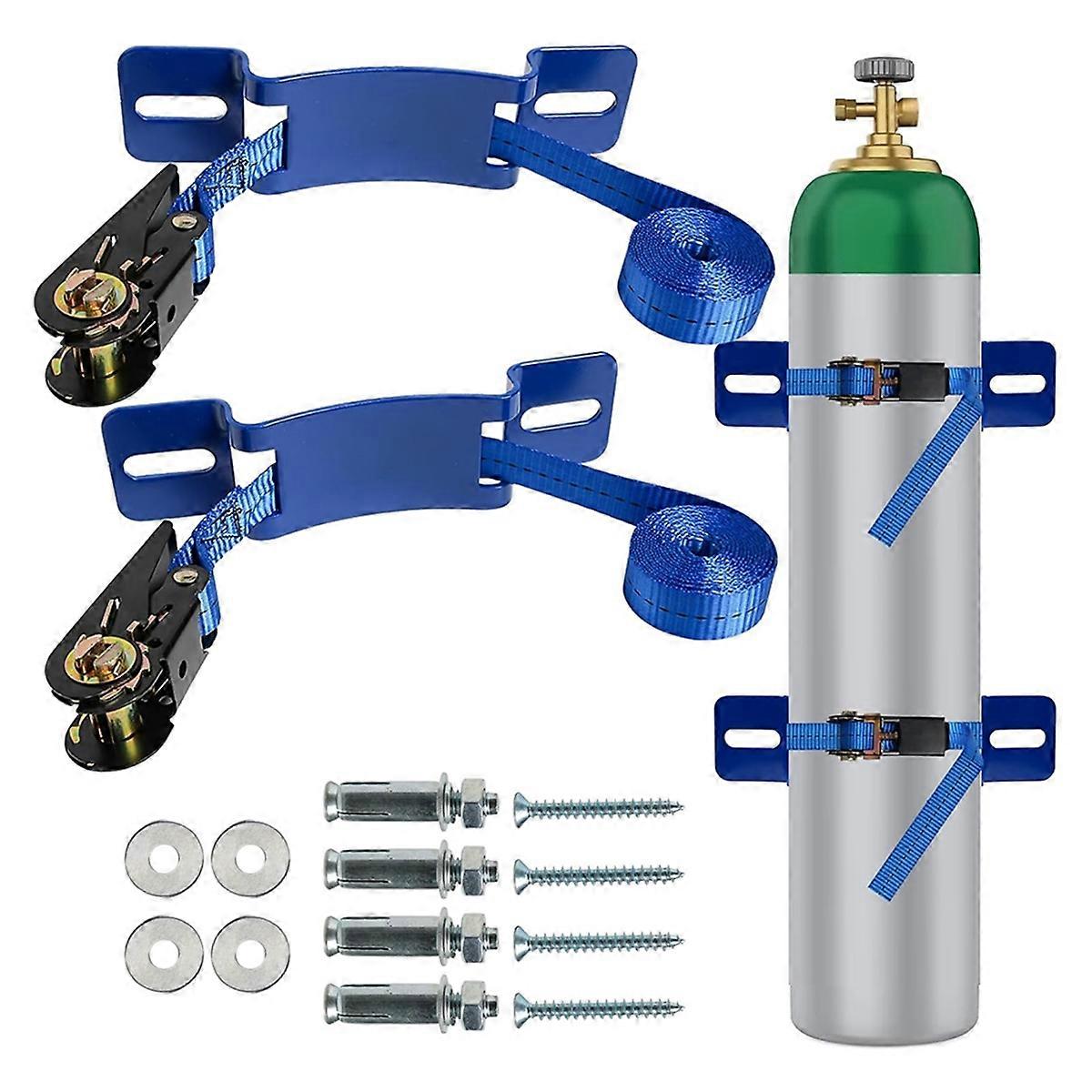 2PC Propane Tank Bracket Cylinder Wall Mounted Brackets,A