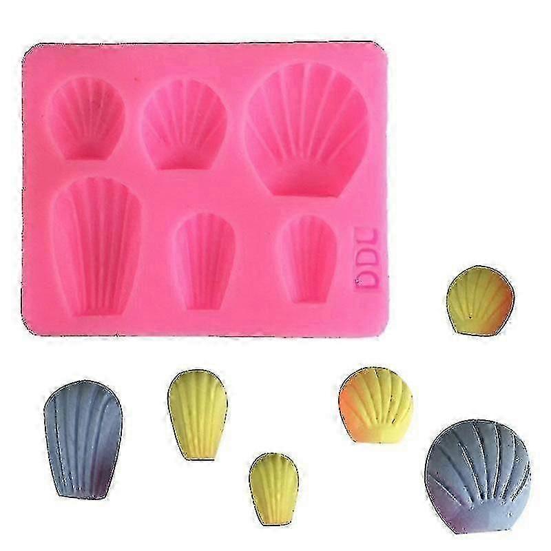 Cake Pans Molds Shell-shaped Aromatic Gypsum Mold Shell Shape Cake Edge Mold 2pcs