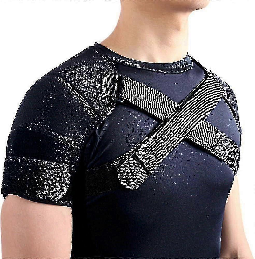 Adjustable Double Shoulder Brace for Pain Relief & Support