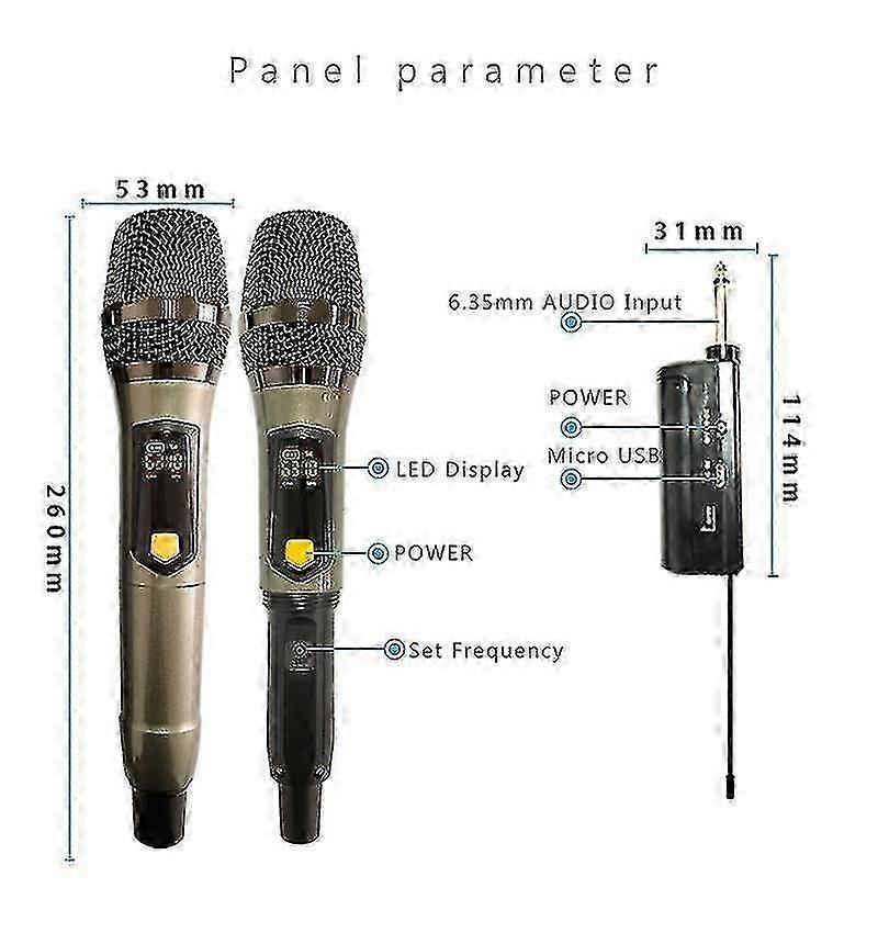 Two-channel Professional Wireless Microphone Is Suitable For Almost All Audio Equipment With Microphone Port